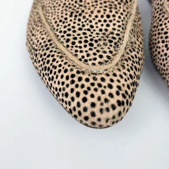 Madewell The Frances Skimmer Loafer Flats Shoes Calf Hair Animal Print Leather 9 - Picture 5 of 9